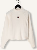 Weiße TOMMY JEANS Pullover TJW BADGE MOCKNECK SWEATER Weiße TOMMY JEANS Pullover TJW BADGE MOCKNECK SWEATER - medium
