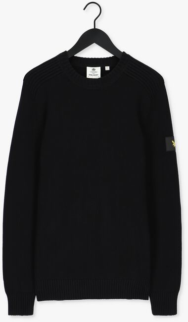 Schwarze LYLE & SCOTT Pullover SHOULDER DETAIL CREW NECK KNIT - large