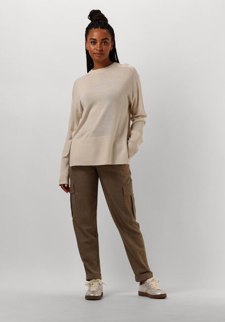Beige RUBY TUESDAY Pullover VALLIE SOFT ROUND NECK PULLOVER HIGH BORDER - large