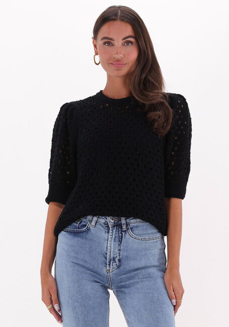 Schwarze MODSTRÖM Top AURORA O-NECK - large