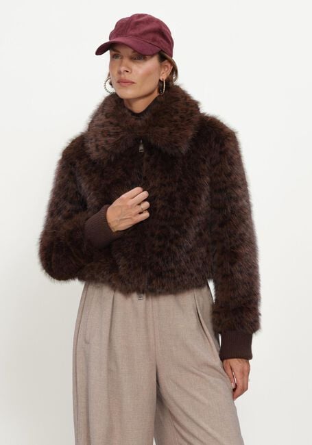 Braune BEAUMONT Fake-Fur-Jack NUALA JACKET - large