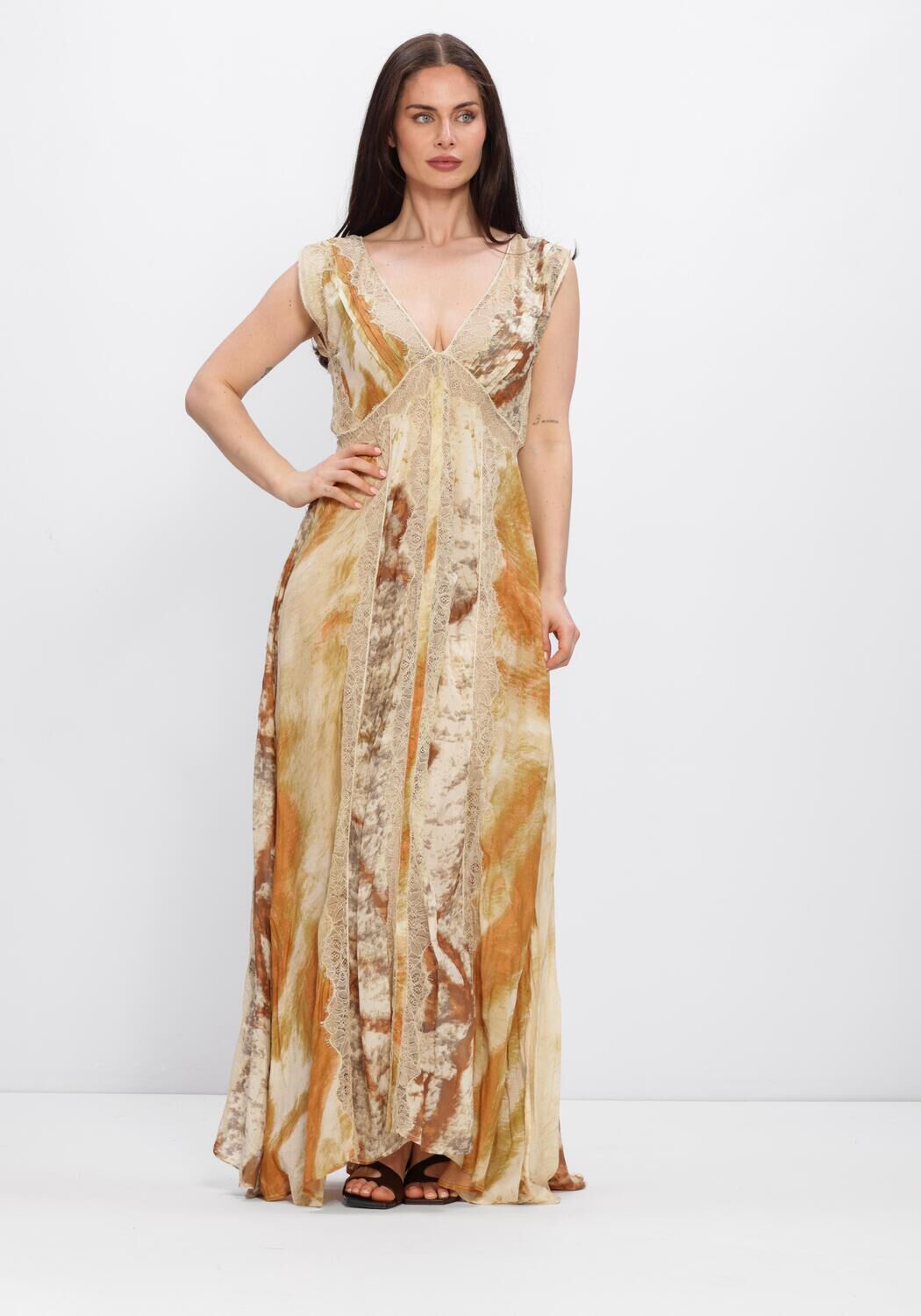 Mehrfarbige/Bunte MES DEMOISELLES Maxikleid SAMSAM - large