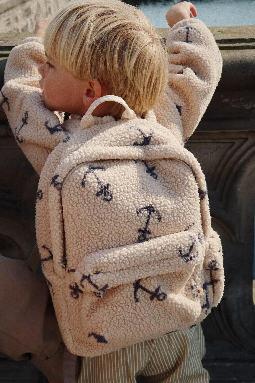 Ecru KONGES SLOJD Rucksack JODY TEDDY BACKPACK - large