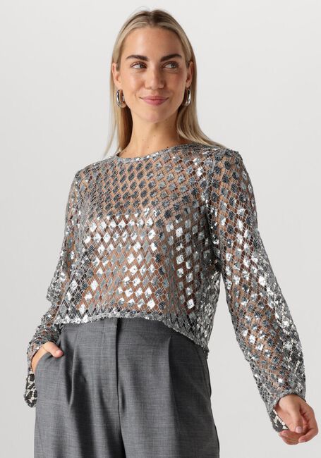 Silberne OBJECT Top OBJGITTE LO L/S TOP 136 - large