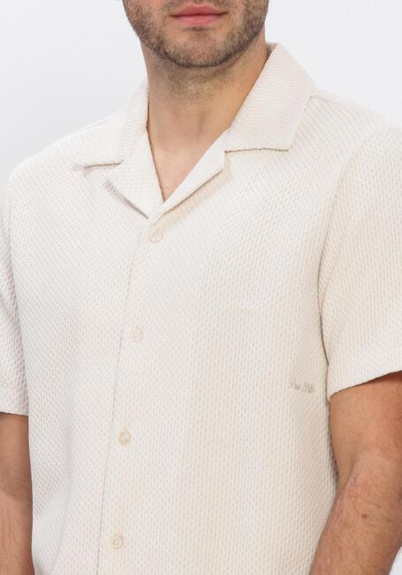 Beige PURE PATH Casual-Oberhemd HONEYCOMB SHORTSLEEVED SHIRT - large