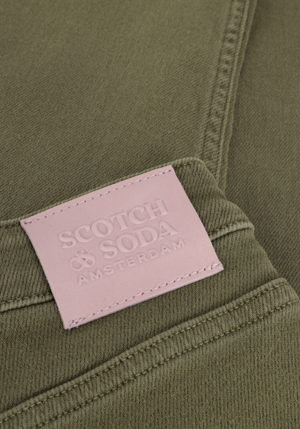 Olive SCOTCH & SODA Skinny jeans HAUT SKINNY JEANS - GARMENT DYED COLOURS - large