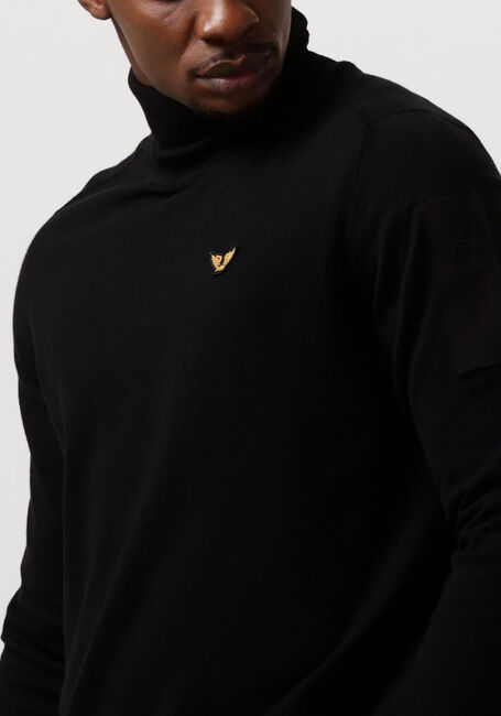 Schwarze PME LEGEND Rollkragenpullover TURTLENECK COTTON ELITE KNIT - large