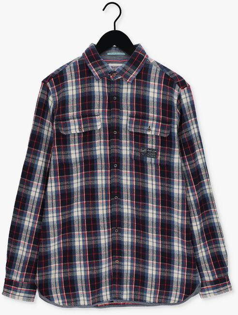 Blaue SCOTCH & SODA Casual-Oberhemd REGULAR FIT MID-WEIGHT BRUSHED FLANNEL CHECK SHIRT - large