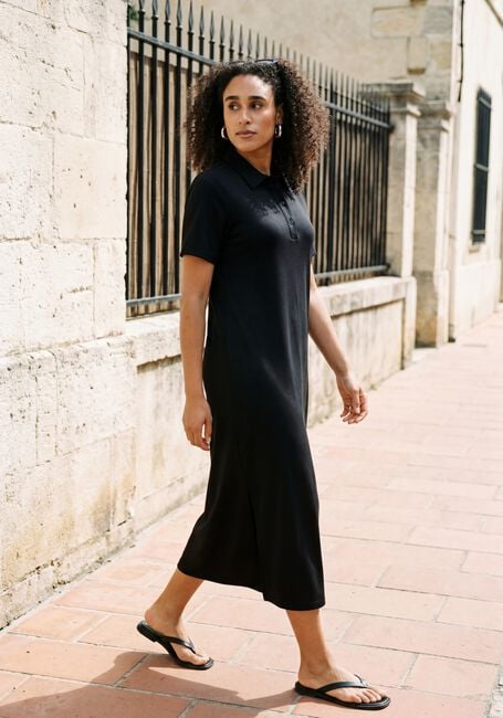 Schwarze MY ESSENTIAL WARDROBE Midikleid MWHELLE POLO LONG DRESS - large