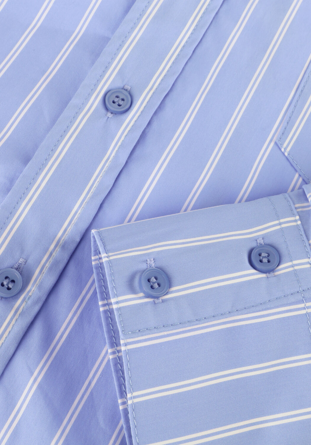 Blaue NEO NOIR Blusen DALMA DOUBLE STRIPE SHIRT - large