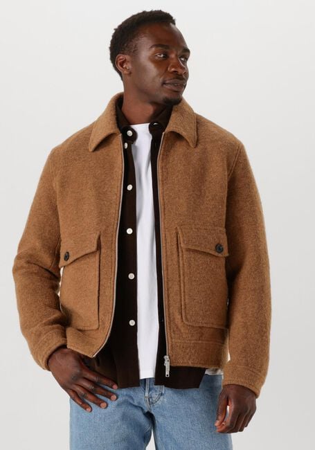 Braune SELECTED MEN Jack SLHJAKOB WOOL BLEND JKT - large