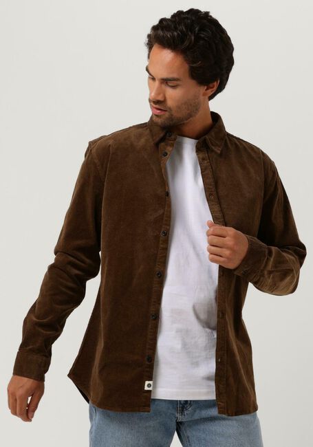 Camelfarbene ANERKJENDT Overshirt AKLEIF CORDUROY SHIRT - large