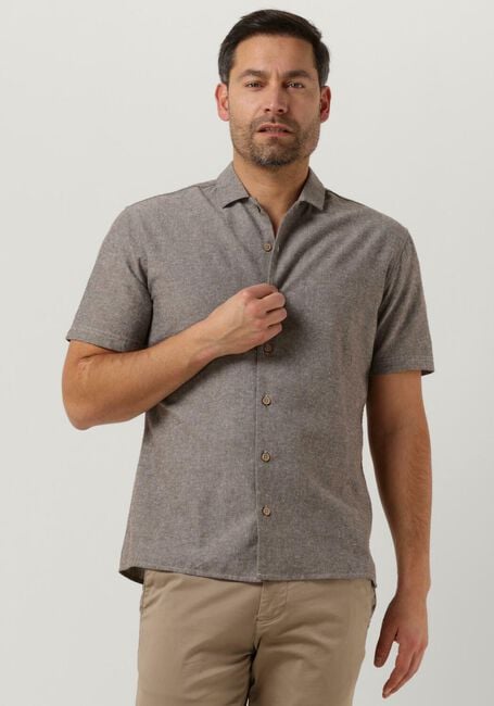 Braune ANERKJENDT Casual-Oberhemd AKLEON S/S COT/LINEN SHIRT - large