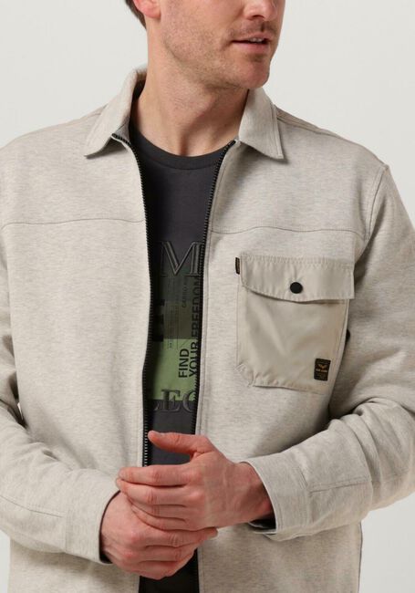 Hellgrau PME LEGEND Overshirt LONG SLEEVE SHIRT SPACER SWEAT OVERSHIRT - large