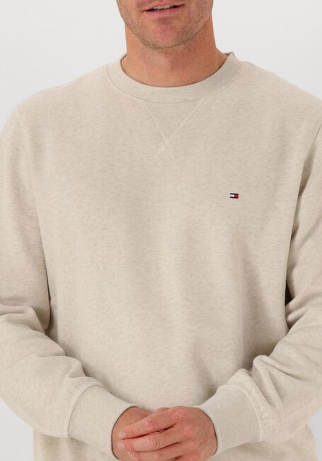 Ecru TOMMY HILFIGER Sweatshirt ESS SEASONAL FLEECE CREWNECK - large