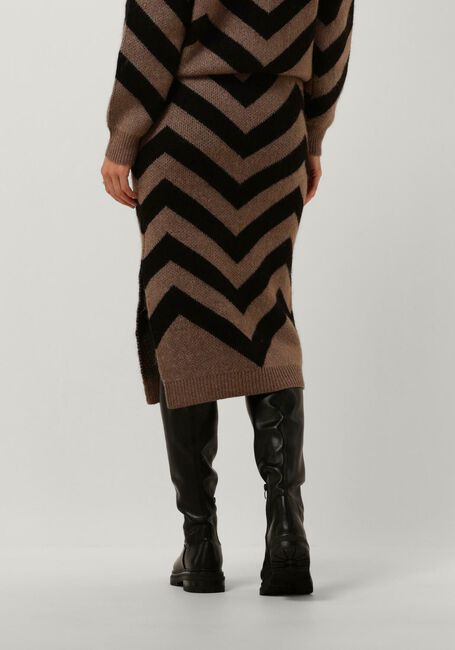 Braune Y.A.S. Midirock YASKAVALLI HW MIDI KNIT SKIRT S. - large