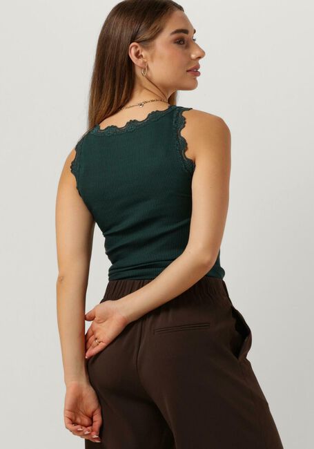 Grüne ROSEMUNDE Top BABETTE SILK TOP W/ LACE - large