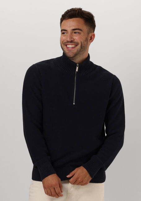Dunkelblau SELECTED HOMME Pullover SLHAXEL LS KNIT HALF ZIP - large