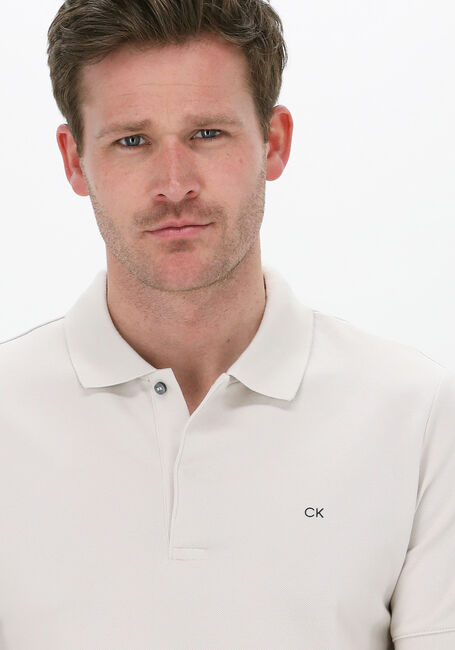 Beige CALVIN KLEIN Polo-Shirt STRETCH PIQUE SLIM POLO - large