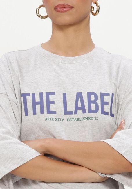 Graue ALIX THE LABEL Tops & T-shirts LADIES KNITTED THE LABEL OVERSIZED T-SHIRT - large