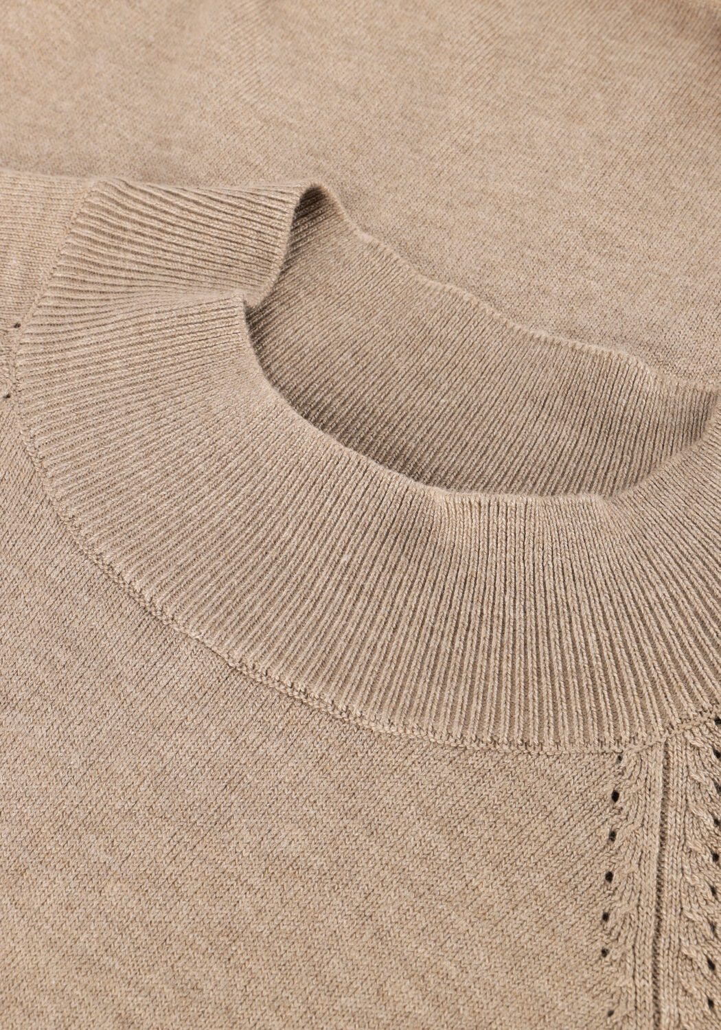 Beige SUMMUM Pullover SHORT SLEEVE SWEATER SOFT VISCOSE POLYAMIDE KNIT - large