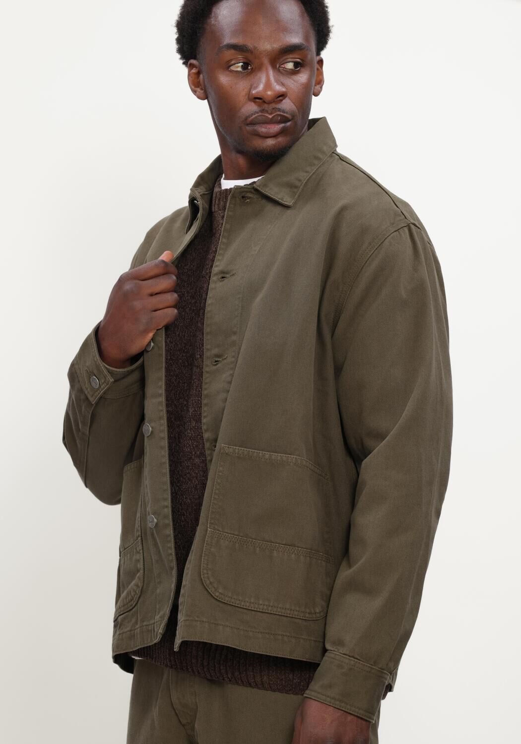 Gr&uuml;ne FOR&Eacute;T Pullover FORAGER TWILL JACKET - large