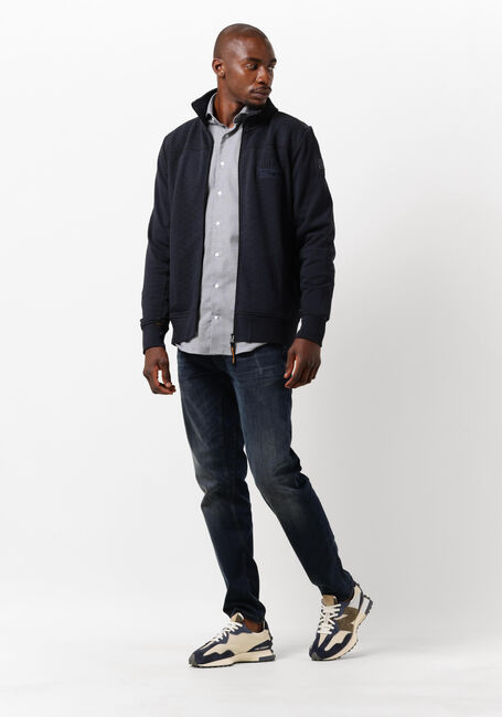 Blaue PME LEGEND Strickjacke ZIP JACKET JACQUARD INTERLOCK SWEAT - large