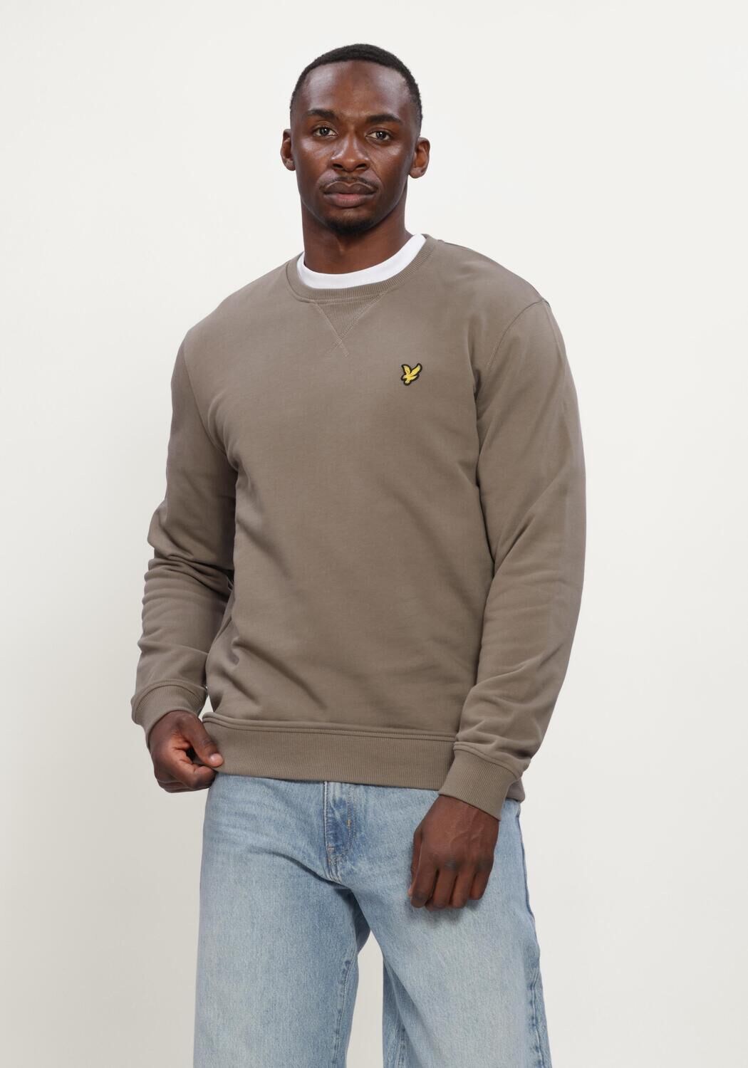 Braune LYLE & SCOTT Sweatshirt CREW NECK SWEATSHIRT - large
