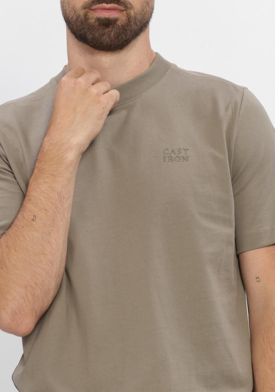 Taupe CAST IRON T-shirt SHORT SLEEVE R-NECK REGULAR FIT SINGLE JERSEY - large