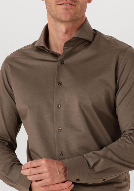 Braune PROFUOMO Klassisches Oberhemd SHIRT X-CUTAWAY SF JAPANESE KNITTED - large