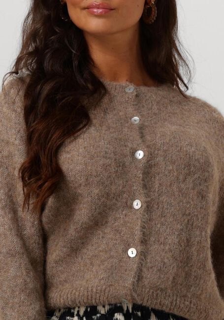 Camelfarbene BY-BAR Pullover CLEO NATURAL CARDIGAN - large