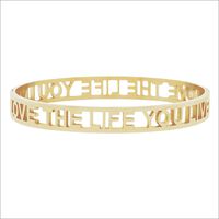 Goldfarbene MY JEWELLERY Armband LOVE THE LIFE YOU LIVE OPEN - medium