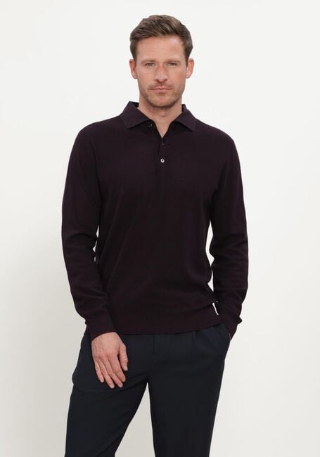 Bordeaux STEFANO LAURAN Pullover POLO BUTTON COTTON - large