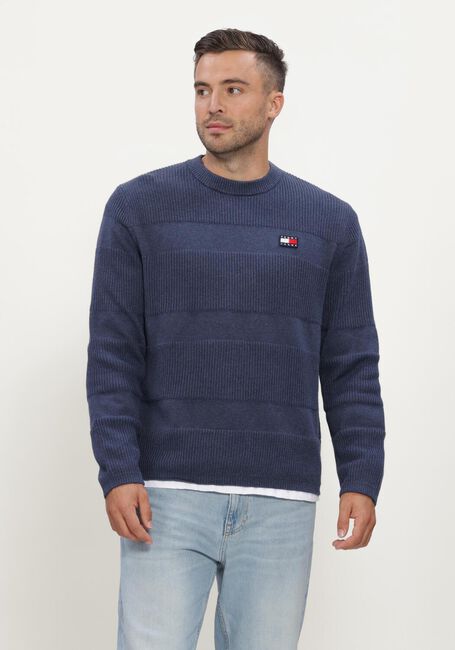Blaue TOMMY JEANS Pullover TJM REG TEXTURED SWEATER EXT - large
