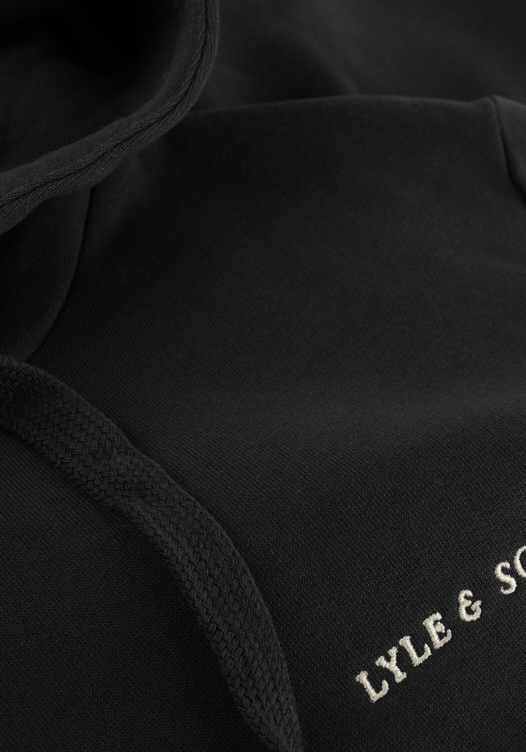 Graue LYLE & SCOTT Sweatshirt EMBROIDERED HOODIE - large