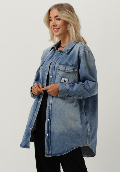 Blaue CALVIN KLEIN Jeansjacke UTILITY SHIRT JACKET - large
