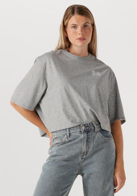 Graue ALIX THE LABEL Blusen LADIES KNITTED STUDDED T-SHIRTS - large