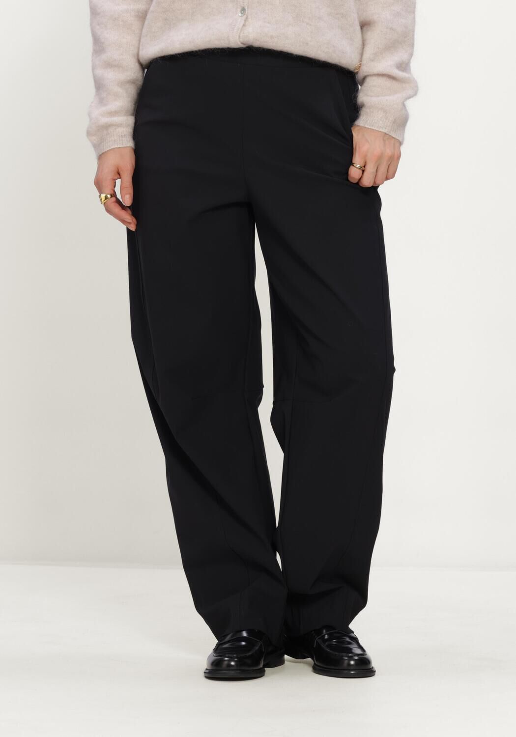 Schwarze STUDIO ANNELOES Hose Marlise barrel trousers - large