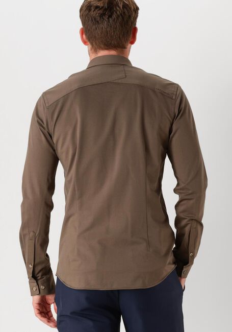 Braune CAST IRON Casual-Oberhemd LONG SLEEVE SHIRT TWILL JERSEY 2 TONE - large