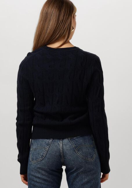 Dunkelblau TOMMY HILFIGER Pullover SOFT WOOL CABLE ROLL-NK - large