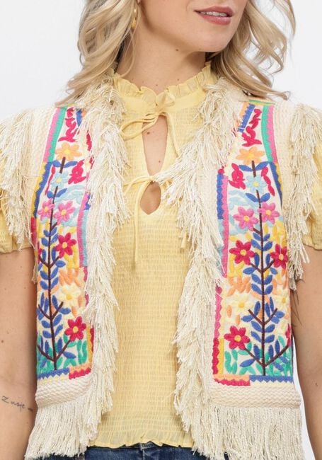 Mehrfarbige/Bunte ANTIK BATIK Gilet RAINBOW GILET - large