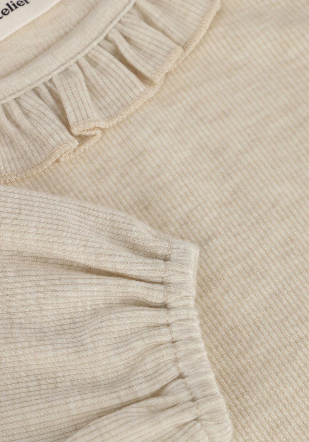 Beige LIL' ATELIER Top NMFDARLA LS SLIM TOP LIL - large