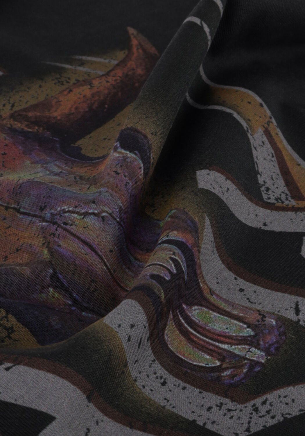 Schwarze ALIX THE LABEL T-shirt LADIES KNITTED BULL T-SHIRT - large