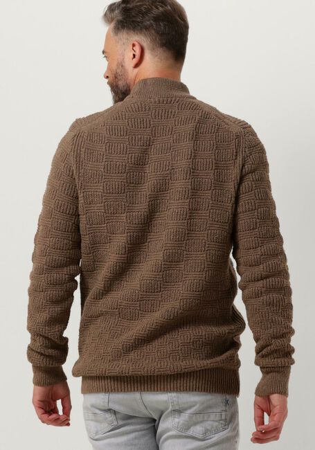 Braune CAST IRON Rollkragenpullover MOCK NECK COTTON SOFT BOUCLE TURTLE - large