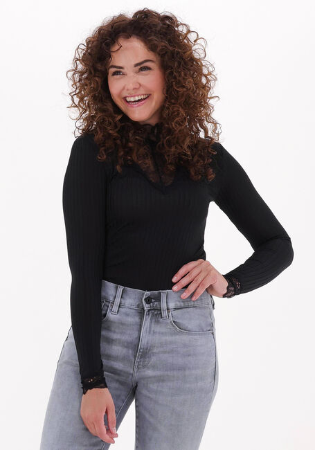 Schwarze Y.A.S. Top YASBLACE HIGHNECK TOP - large