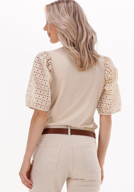 Beige SUMMUM Top TOP SINGLE JERSEY BRODERIE MIX - large