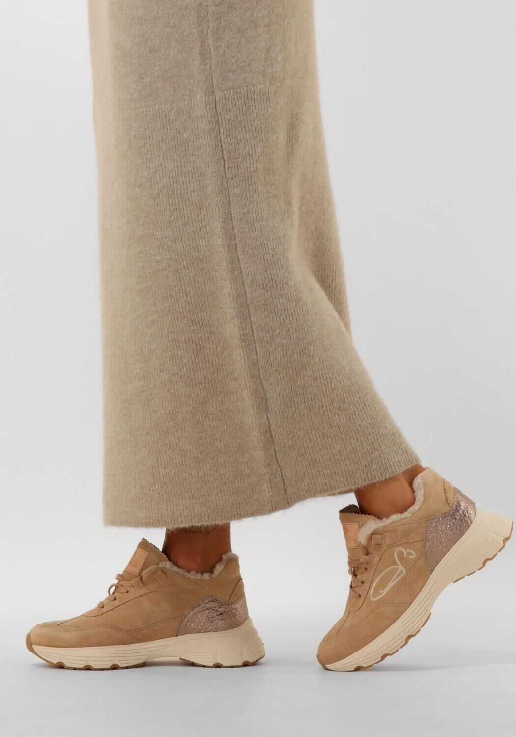 Sand FRED DE LA BRETONIERE Sneaker Low MARIOLA SIGN TEDDY LINING - large