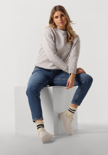 Graue TOMMY JEANS Sweatshirt TJW BXY GRAPHIC FLAG CREW - large