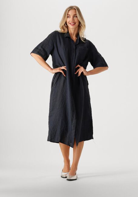 Dunkelblau BY-BAR Midikleid BRUNO LINNEN DRESS - large