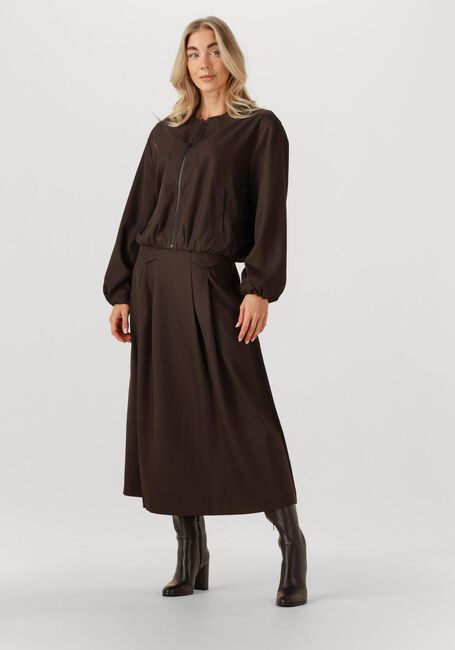 Braune CO'COUTURE Maxirock LUNA POCKET PLEAT SKIRT - large